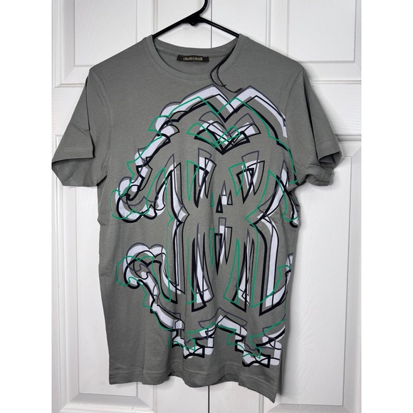 Roberto Cavalli Other - NWOT Roberto Cavalli Mens T Shirt Size S Green Graphic Logo Tee Designer‎ Top